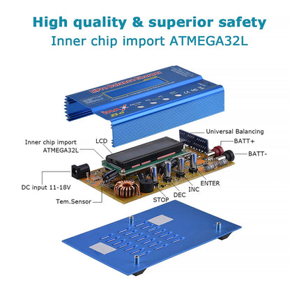 HTRC Imax B6 80W Battery Charger Lipo NiMh Li-ion Ni-Cd Digital RC IMAX B6 Lipro  Balance Charger Discharger Without  Adapter