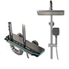 2026 New  Factory Price Shower System Digital Display Shower Faucet Set Space Aluminum Wall Mount Piano Keys Rain Shower Set