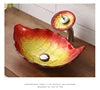 Hotel Washroom Decorative Leaf Shape Vessel Sink Modern Basin