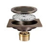 HIDEEP Modern Chrome Plated Brass 4 Inch Anti-Odor Floor Drain for Bathroom Kitchen & Hotel