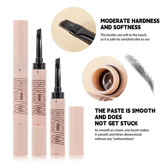 3-color Eyebrow Dye Cream, Smooth and Long-lasting, Three-dimensional, Natural Wild Eyebrows, Waterproof Eyebrow Pencil by PDG ibma