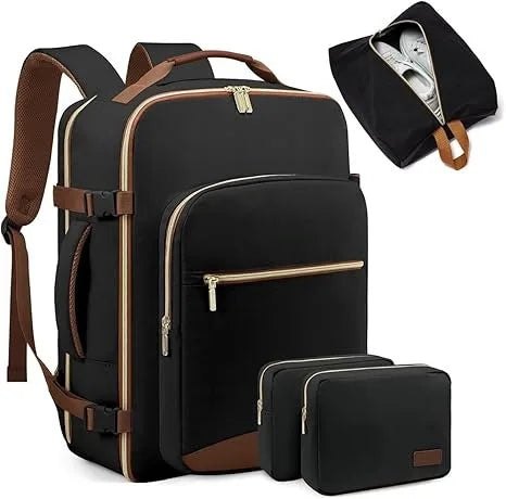 Cross-Border Color-Block Multi-Piece Set Oxford Waterproof Backpack Large Capacity for Business Trip Carry-On Luggage Laptop