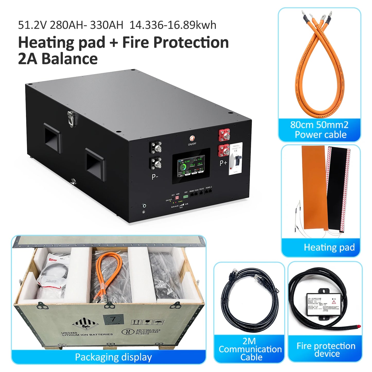 Poland DDP Magazyn Energii Domowej Assembly 8000 Times 48v 51.2v 314Ah JK V19 BMS Lifepo4 Battery for Home Energy Storage System