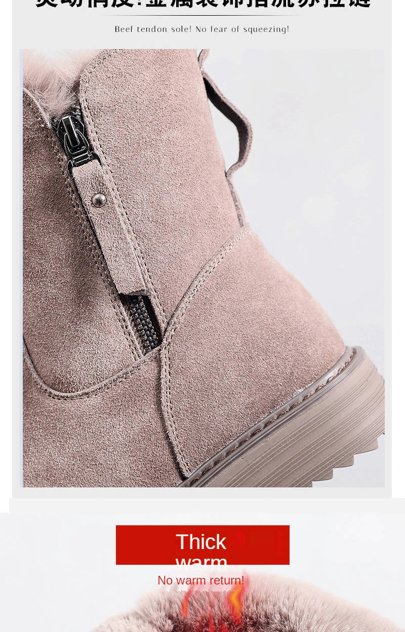 new women's shoes winter tide brand snow boots women  velvet thick warm short boots waterproof non-slip big cotton shoes