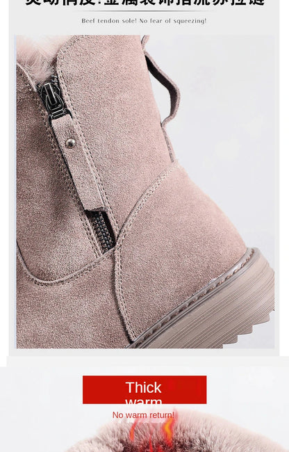 new women's shoes winter tide brand snow boots women  velvet thick warm short boots waterproof non-slip big cotton shoes