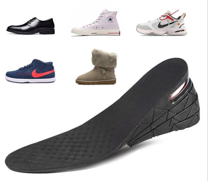 Super Soft Moisture Absorption air Cushion 3 Layer Height Increase Taller Height Lift PU Shoe Insole