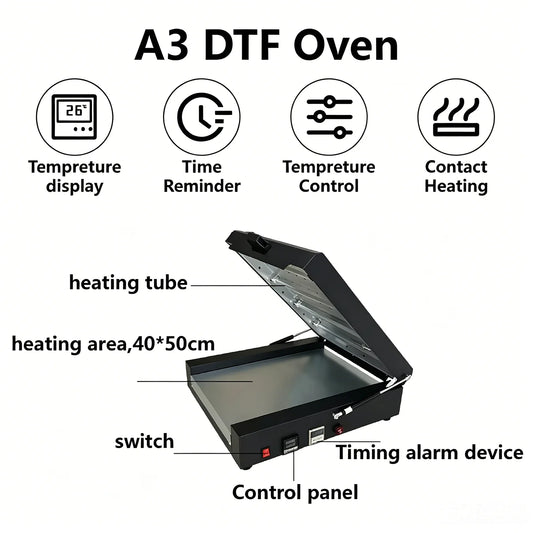 13"x19" Dtf Curing Oven A3+ Hotmelt Powder Dryer Baker Machine With Fume Extractor for Epsn L1800 1390 L18050 Dtf Printer by PDG ibma