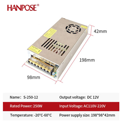 5A 12-1000W Switch Power Adapter Stepper Motor Nema17/23/ Power Supply LED Light Strip Monitoring 3D Printer Monitor Equipment