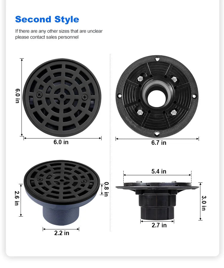 Bathroom Shower Floor Drain Flange Design for Bathroom Round Shower Drain
