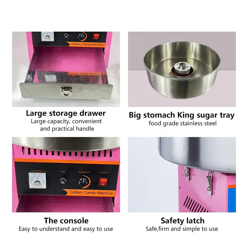 Carnival Party Supplies Candy Floss Making Machines, Popcorn Machines with Cotton Candy Machines, and Sells Wheeled Carts