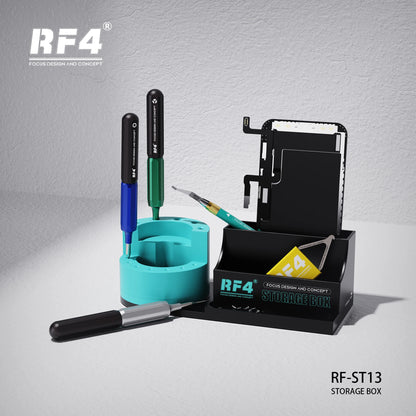 RF4 Tool ST13 Multifunctional Mobile Phone Repair Tools Screwdriver Storage Box Rotatable Tweezers Container Rack Screw