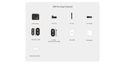 DDPAI Z90 Master/Z90 Pro /Z90  Series Flagship Dual Lens Triple Vision Car Dash Cam Video Recorder ADAS WDR Loop Recording Touch