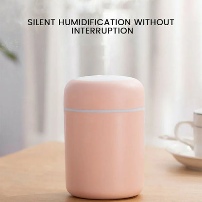 Multi-Function Car-Mounted Ultrasonic Humidifier with RGB Ambient Lighting and 300ml Aromatherapy Diffuser for Compact Spaces