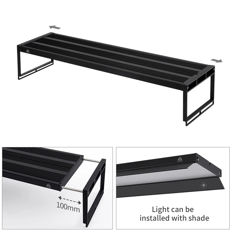 WEEKAQUA L1200K Pro 120CM APP Control Cycle Timing RGBUV Full Spectrum Led Aquarium Lighting for Aquatic Plante 1000 Gallon