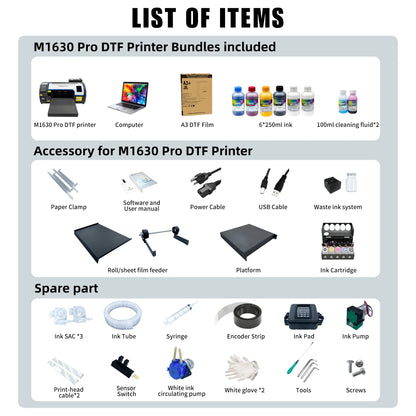 Hot Sale Lancelot M1630PRO A3 DTF Transfer Printer Bundle with Laptop and Oven for Custom Tshirt Printing and Garment Decoration