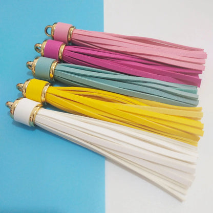 Length 10 cm Leather Tassel Artificial Leather Fringe for Festival Hangings Lantern Bag Bracelet Accessaries