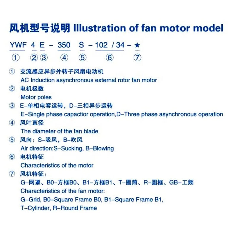 YWF4D-600S-137/70-G Electric External Rotor Axial Fan Motor with Ball Bearing for Condensing Unit OEM Customizable
