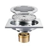 HIDEEP Modern Chrome Plated Brass 4 Inch Anti-Odor Floor Drain for Bathroom Kitchen & Hotel