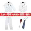 Spring Autumn Formal Boys Suit Set Children Party Host Wedding Costume Little Kids Blazer Vest Pants Clothing Sets