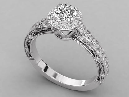 Trendy Diamond Engagement Ring High Quality Gold Silver Rose Gold Metal Available Women's Wedding Certified Engagement Ring