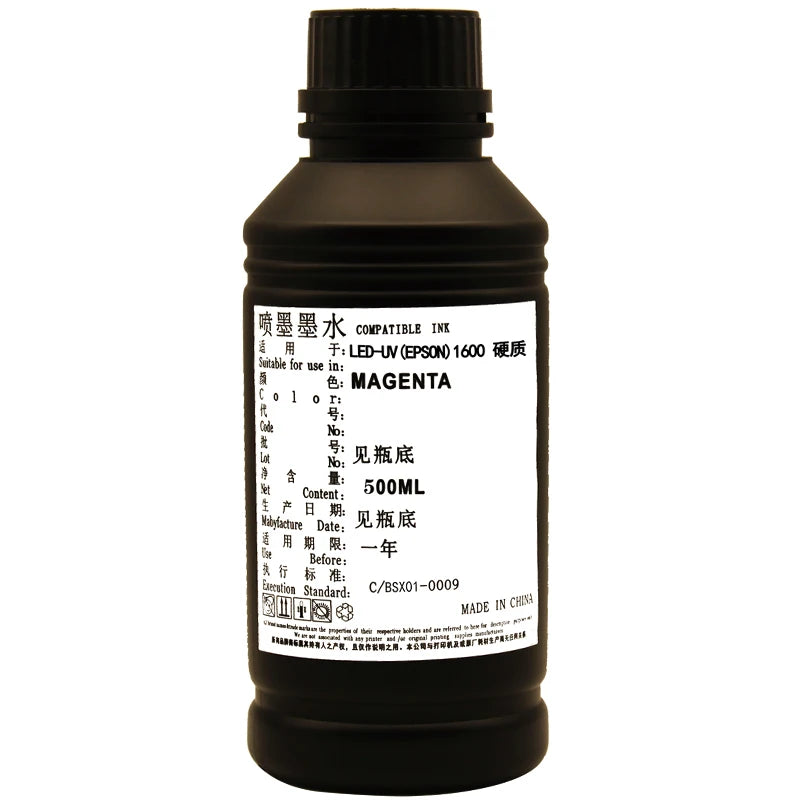 Wholesale UV Ink for Eps I1600 U1 Printhead Uv Flatbed Printer Ink 500ml Bottles LED Uv Ink for Wall Printer Cmykw Eps I1600 Ink
