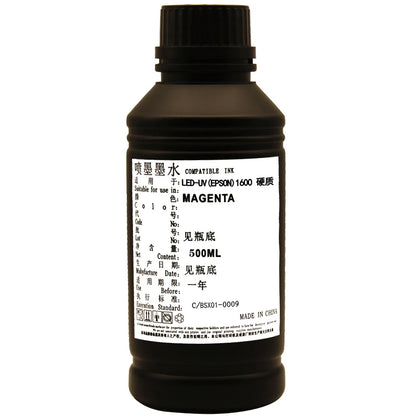 Wholesale UV Ink for Eps I1600 U1 Printhead Uv Flatbed Printer Ink 500ml Bottles LED Uv Ink for Wall Printer Cmykw Eps I1600 Ink
