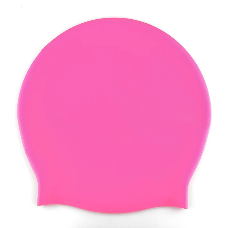 Plus Size Silicone Swim Cap Protective Swimming Caps Training Custom Swim Cap for Long Hair & Braids & Dreadlock