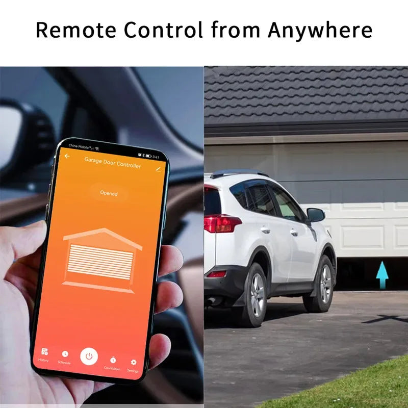 Tuya Smart Life ZigBee Garage Door Opener Controller App Remote Control Supports Alexa Google Home Zigbee2MQTT Gateway Needed