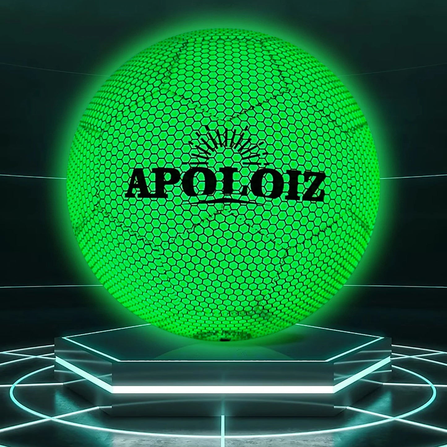 Custom Holographic Soccer Ball Luminous Light Football Glowing in the Dark Soccer Ball  Size 4 5 PU Football for Sport Training