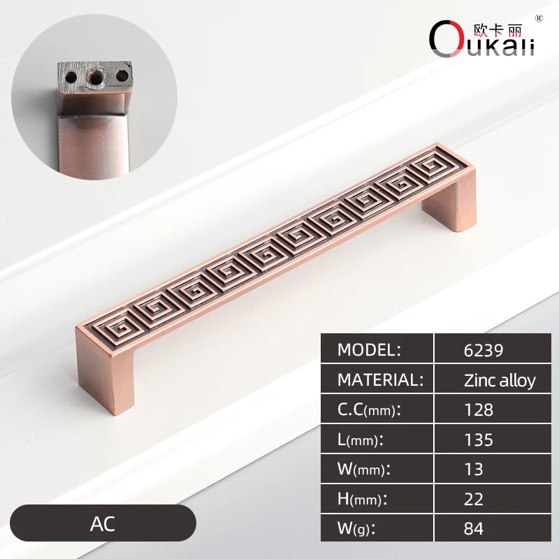 Best Price 96mm Modern Zinc Alloy Solid Hardware Copper Bronze Rectangular Antique Wardrobe Kitchen Cabinet Door Pull Handle