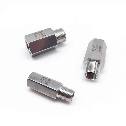 304 Stainless Steel Male to Female Thread One-Way Check Valve with Ball Structure 1/8" 1/4" 3/8" 1/2" 3/4" 1" Sizing Options by PDG ibma