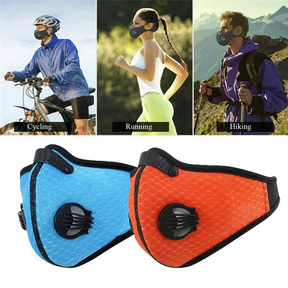 Sport Face Mask Activated Carbon Filter Dust Mask PM 2.5 Anti-Pollution Running Training MTB Road Bike Cycling Mask