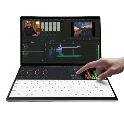 OEM 10.95" Inch Dual Screen Notebook IPS Panel I3-1215U CPU 16GB+128GB/256GB English Keyboard Metal Body SSD Touchscreen Laptop