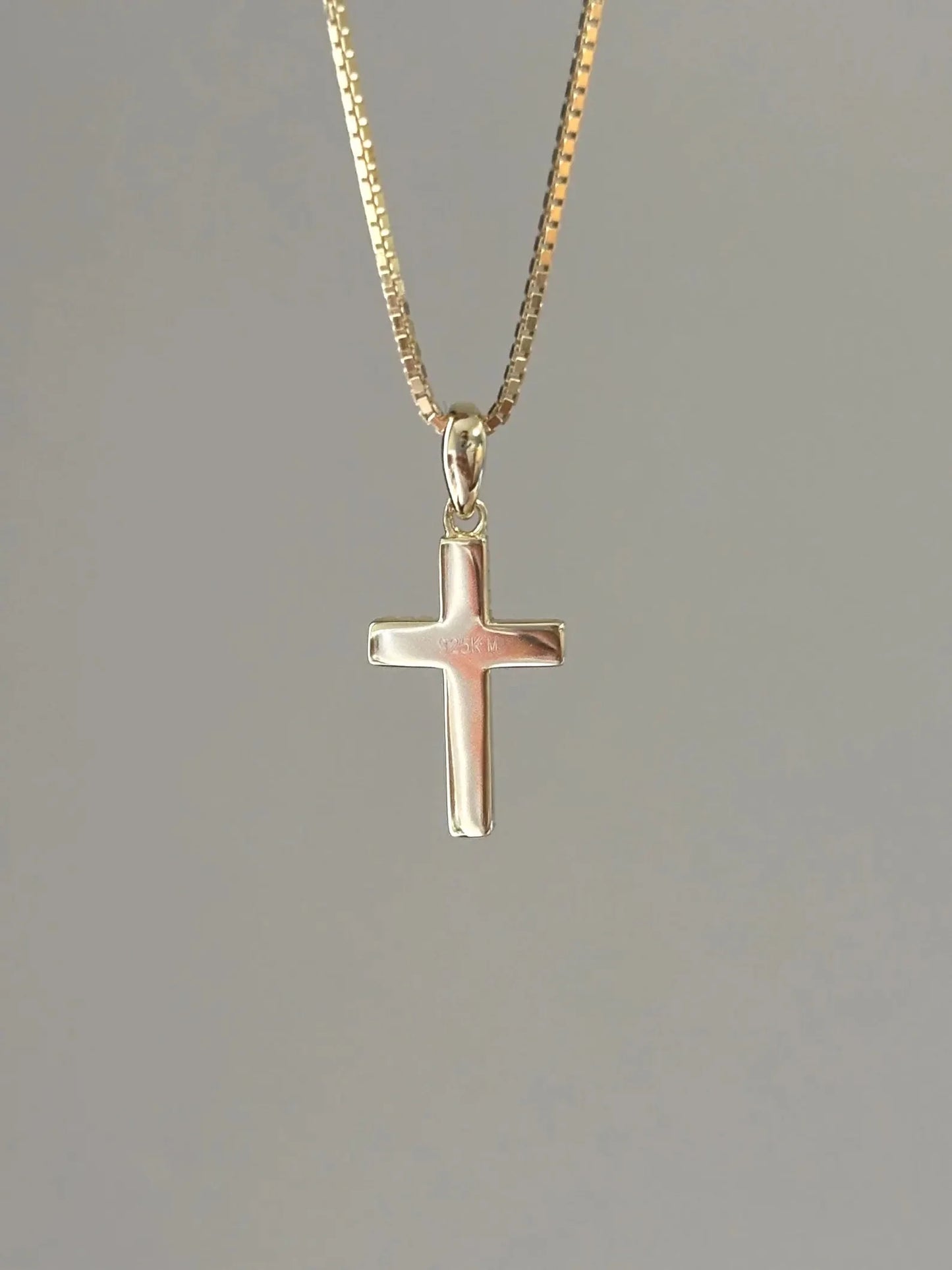 Great Gems Dainty 0.20ctw Moissanite Cross Necklace Pave Diamond Charm Sterling Silver Yellow Gold Plated Christian Religious