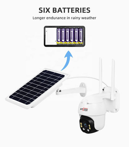 Newest 1080P Outdoor Solar Powered Security Wifi Dome Camera