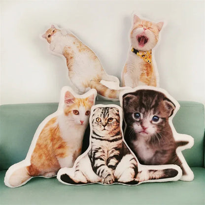 Personalized Photo DIY Pet Cushion Stuffed Animal Pillow Custom Dog Cat Picture Cushion Christmas gifts Loss Memorial gift