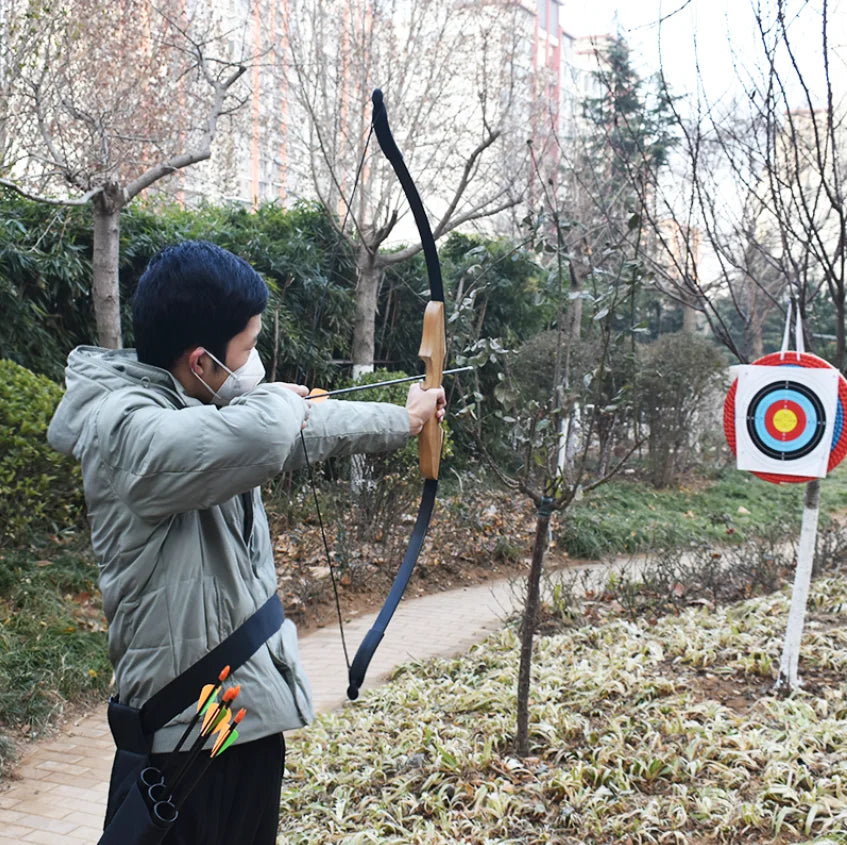 Piaoyu Archery Sport Suit Archery High Quality Wooden Recurve Bow Traditional Bow Archery Equipment Outdoor Sports