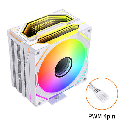 LOVINGCOOL Custom Intel CPU Cooler RGB 115x Radiator PC TDP 220W Quiet Cooler 120mm Cooling Fan for Gaming Case PC CPU Coolers