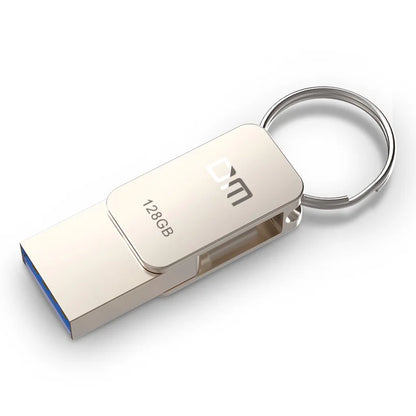New Hot Sell DM Mini Type C Metal USB 3.2 Flash Drive 128GB/64GB/32GB with Custom Logo PD059 60-70M/S Read in Stock