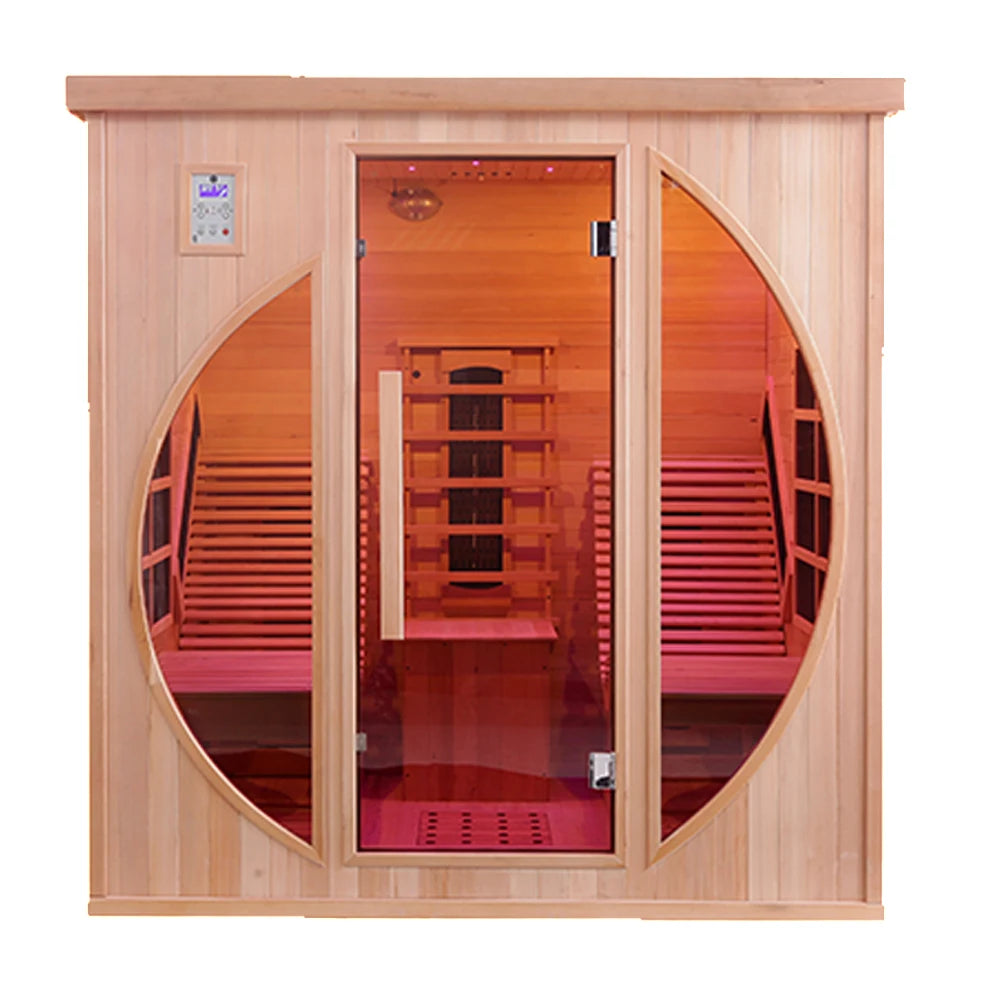 Helius US Warehouse Stock for Sale  Infrared Dry Sauna Room Featuring Hemlock  Wood for Relaxation and Wellness