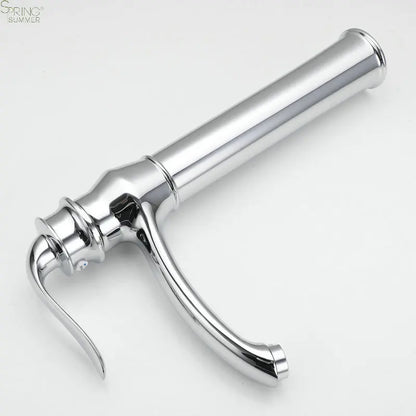 European Style Zinc Single Hole Single Handle Counter Top Metered Ceramic Valve Core Bathroom Tall Wash Basin Faucet