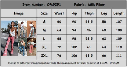 2023 Brown Leopard Y2K Joggers Women High Waist Flare Pants Double Layer Mesh Girl Aesthetic Tie Dye Trousers Female Sweatpants