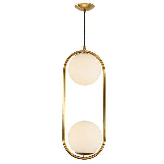 Nordic European Kitchen Pendant Light Rod Brushed Brass Gold Hanging Light Chandelier for Home
