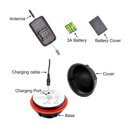 Wireless Sonar Underwater Visual HD Fishing Finder Detector Ultrasonic  Fish Finder LCD Display 100m Width and 40m Depth