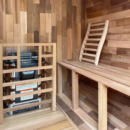 Premium Natural Red Cedar 4-Person Outdoor Sauna - 10% OFF | in Stock, Ready to Ship | Easy Assembly & Durable Construction