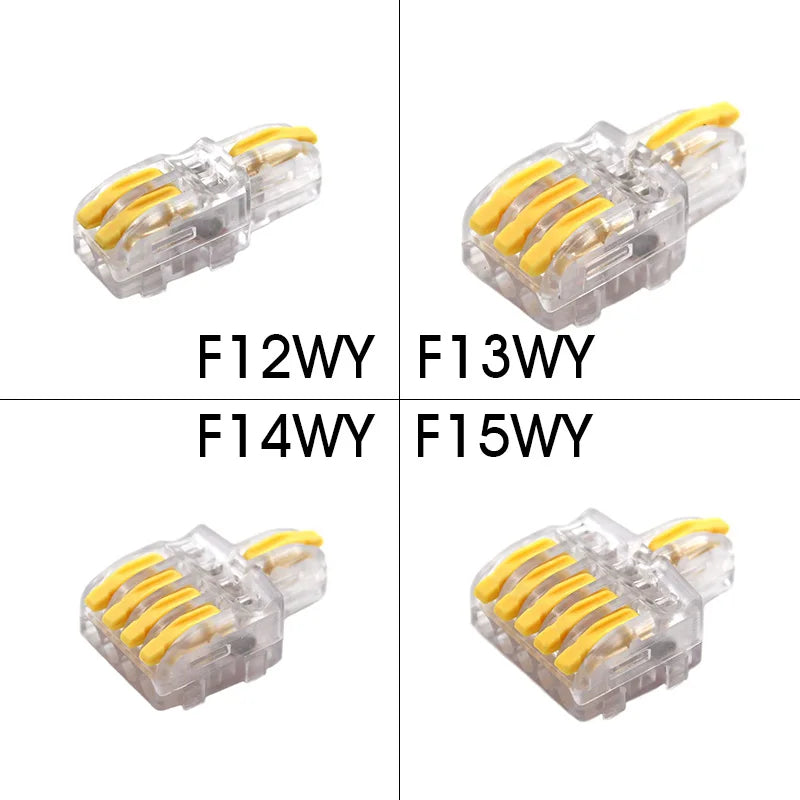 Wire Connector 1 Input Multiple Output Electrical Splitter Push-in Terminal Block Butt Home LED Light Quick Wiring Connectors