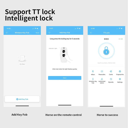 Remote Control Work With TTlock APP Door Lock Wireless Smart Lock Key Fob 15 Meters Distance Remote Controller