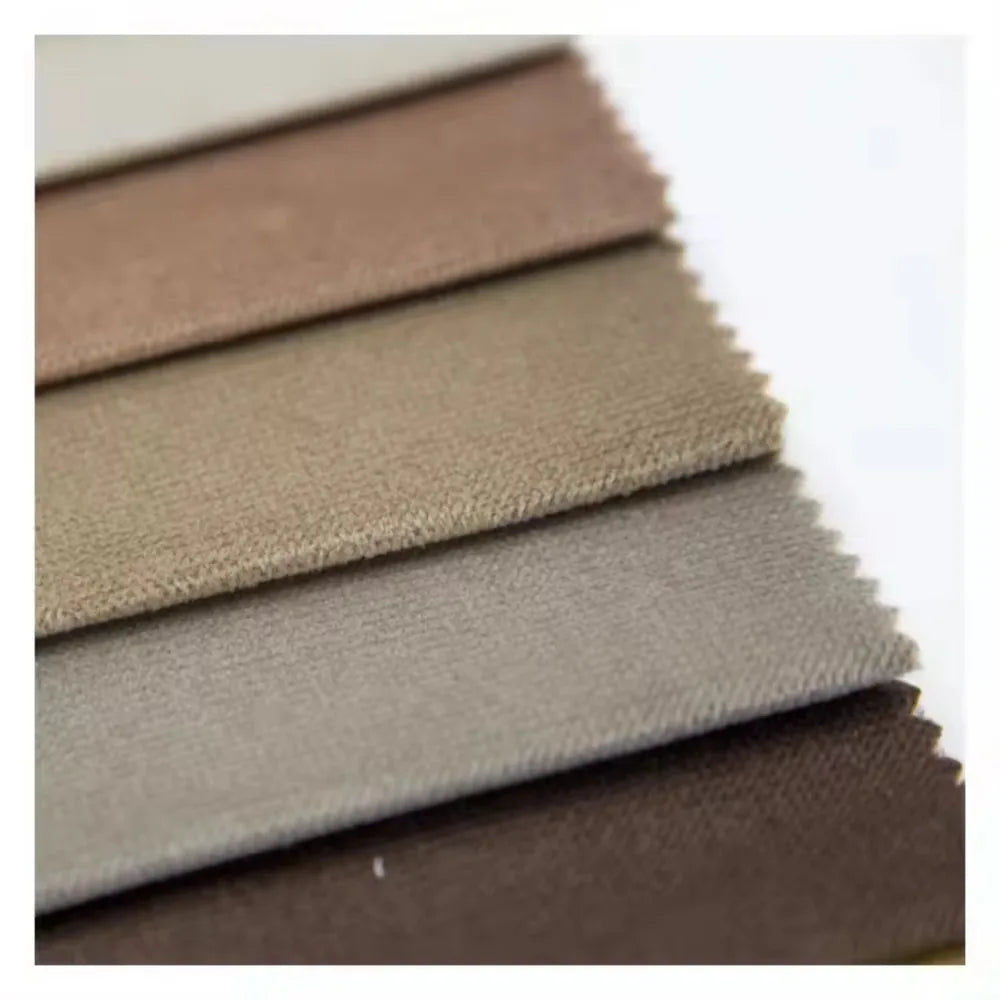 Factory Outlet Wholesale 100% Polyester Short Pile Plush Velvet Fabric Waterproof and Breathable Knitted Upholstery for Sofas