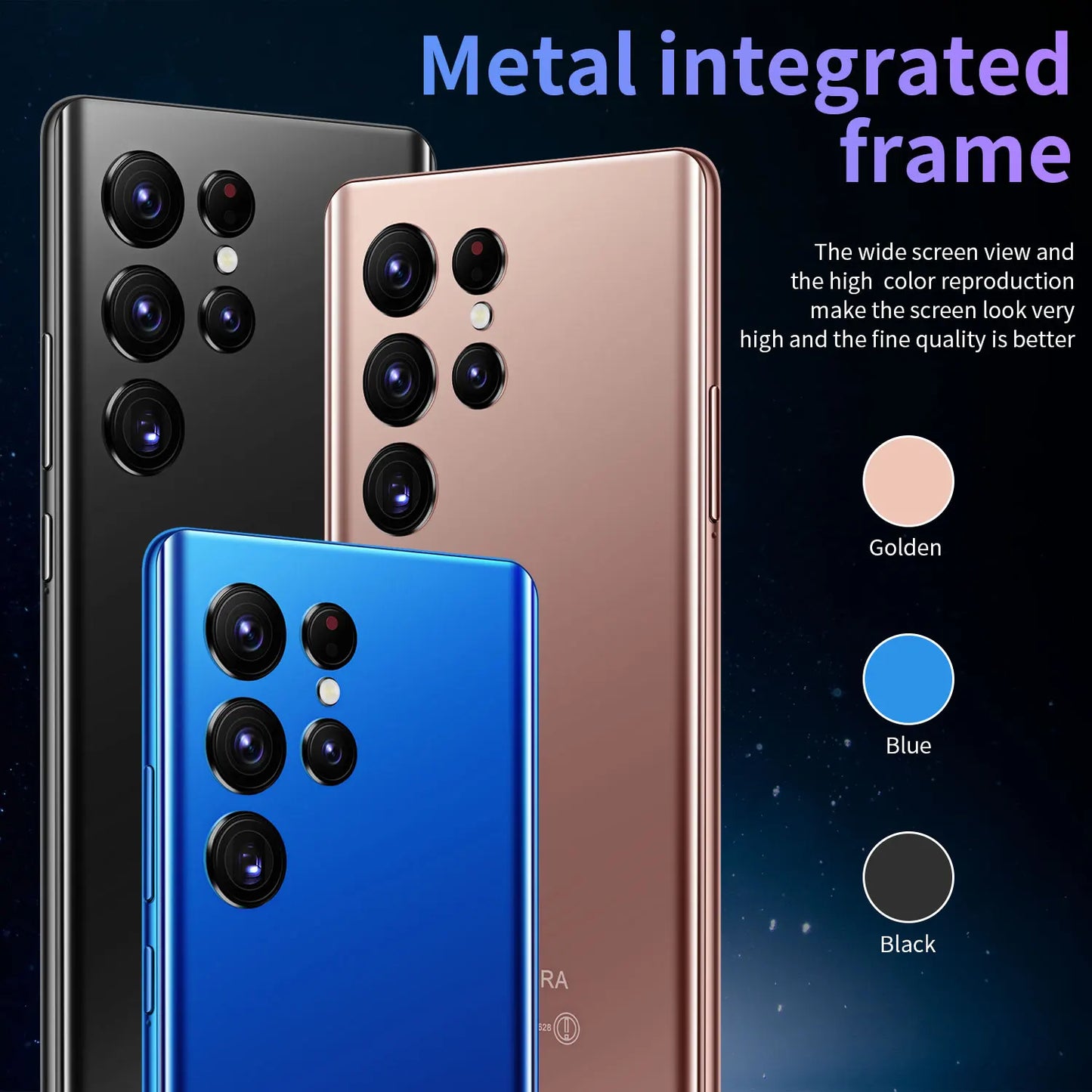 Hot Selling S23 ULTRA Original 16GB+1TB 7.3 Inch 48MP+100MP 5G High Quality Android 12 Smart Cell Phone