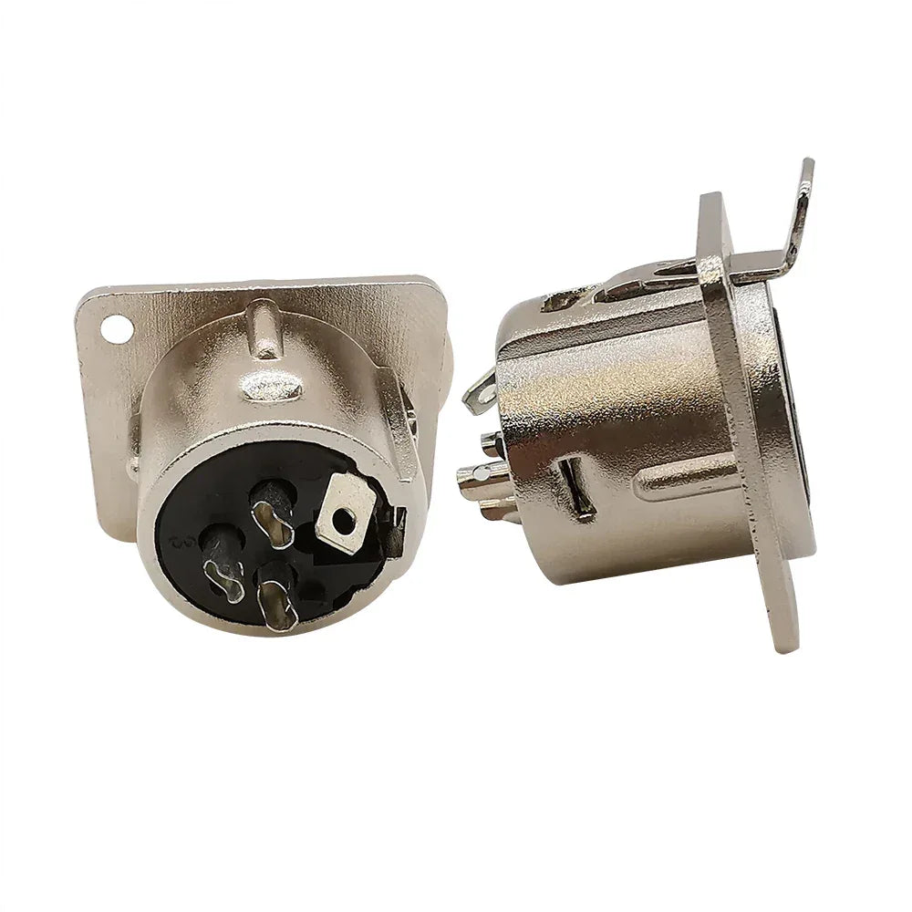 5/10Pcs 3Pin Metal XLR Socket Male Female Panel Mount Chassis Socket Audio Microphone Jack Plug Connector
